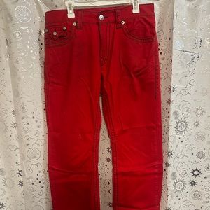 True religion red jeans